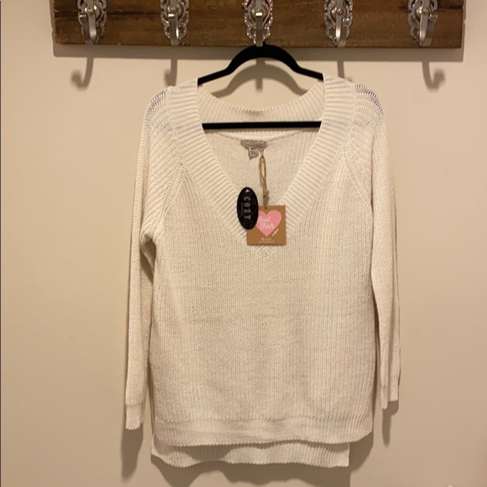 Owl Fish Cozy Oversized Casual V neck Knit Sweater